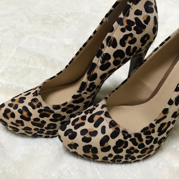New Leopard Calf Hair Kelsi Dagger Platforms - Picture 6 of 8
